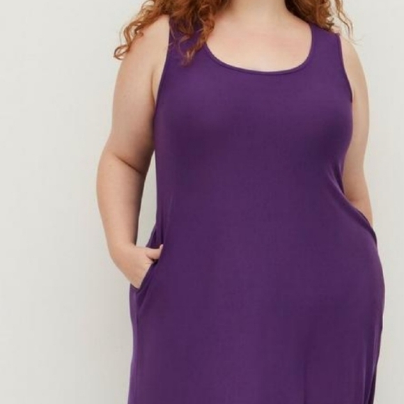 Torrid Disney Ursula High Low Maxi Dress Purple 1X - Picture 3 of 10
